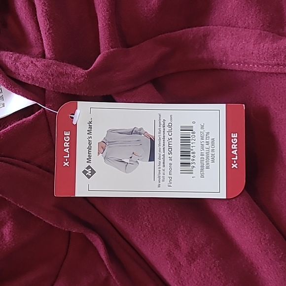 New! Maroon Hooded Sweatshirt - Picture 2 of 3